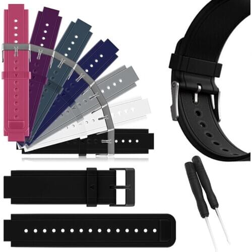 Replacement Watch Band for Garmin Vivoactive Silicone Bracelet Adjustable Wristband Belt Smart Accessories 120+ 90mm