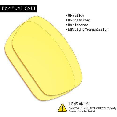 SmartVLT Sunglasses Replacement Lenses for Oakley Fuel Cell - HD Yellow