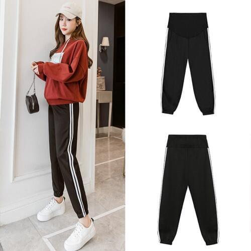 Maternity Sports Pants Waist Adjustable Belly Casual Pants for Pregnant Women Casual Pants Pregnancy Clothing Autumn Fashion