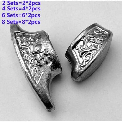 2/4/6/8 Set Steel Patterned Knife Hand Guard Protect For Making DiyTools Handle Pommel Finger Bolster Accessories Embryo Casting