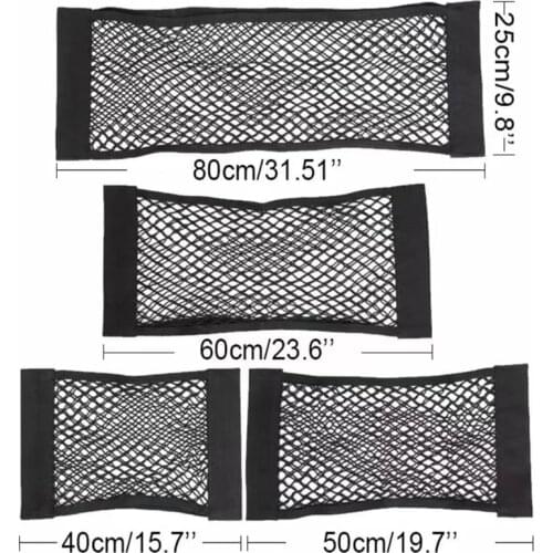 Car Trunk Storage Bag Nylon Mesh Nets Auto Back Rear Trunk Organizer Elastic String Luggage Net Holder Pocket Vehicle supplies