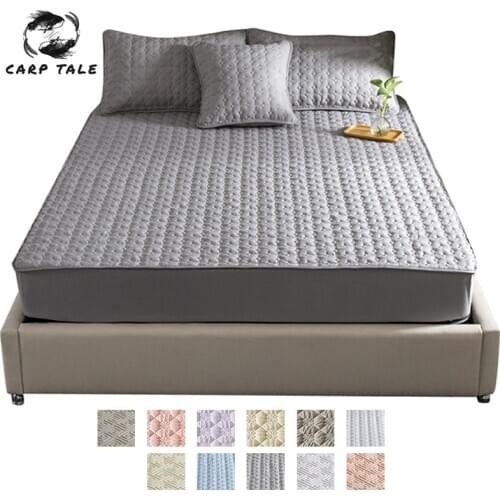 Thicken Bed sheet 100% cotton quilted Sheet Bedding Linens With Elastic Band Dust Proof Mattress Protector For Bed Anti-mite