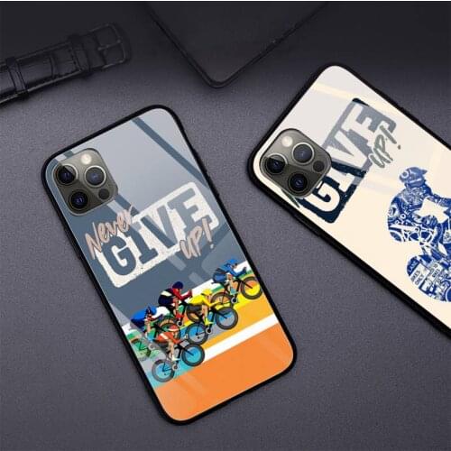 Bicycle Bike Sport Phone Case Tempered Glass For iPhone 12 Pro Max Mini 11 Pro XR XS MAX 8 X 7 6S 6 Plus SE 2020 case