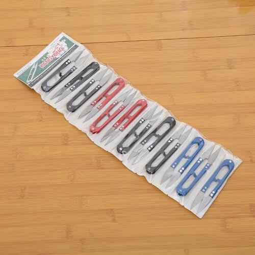 High performance and price ratio yarn shears one dollar shop thread head cross stitch U-shaped fish thread small scissors