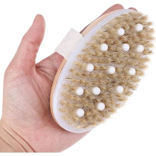 1PC Dry Skin Body Brush Exfoliating Bath Brush Back Scrubber Back Brush Medium Strength Body Scrub Skin Bathing Brushing