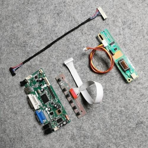 1280*768 Fit B140EW01/B131EW01/QD14WL01/QD13WL01/QD13WL02 matrix DIY kit LCD drive board VGA+DVI 1CCFL LVDS 30 Pin MNT68676