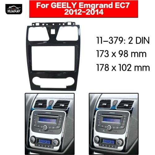 HUANAV Car Radio Fascia Car CD DVD fascia For GEELY Emgrand EC7 2012-2014 Stereo Fascia Dash CD Trim Installation Frame Panel