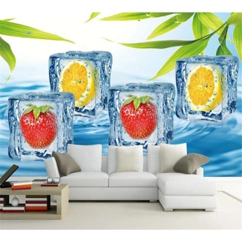 Beibehang Custom wallpaper 3d mural modern fashion ice fruit sofa bedroom living room TV background decoration papel de parede