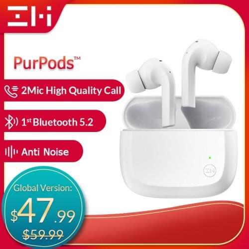 2021 ZMI PurPods True Wireless Bluetooth Earphones Worlds 1st Bluetooth 5.2 2Mic Anti Noise Waterproof In Ear Sports Earphones