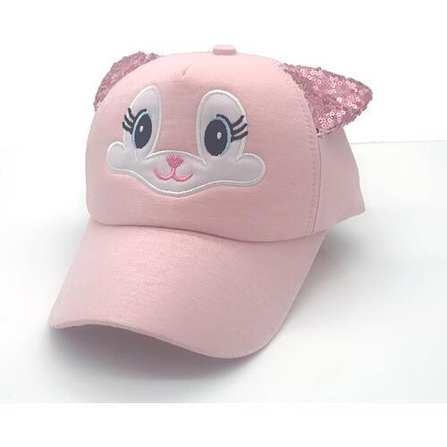2019 Spring Summer Kids CAP Cute Sequin Baseball Cap Girls Snapback Hip Hop Caps Cat Ear Girl Sun Hat