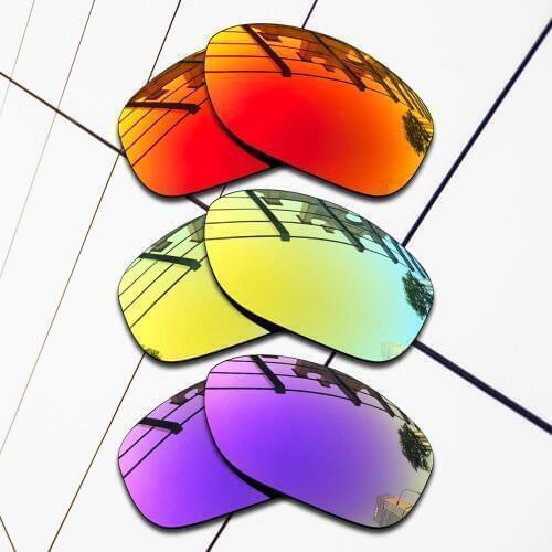 E.O.S 3 Pairs Fire Red & Purple & 24K Gold Polarized Replacement Lenses for Oakley Shes Unstoppable OO9297 Sunglasses