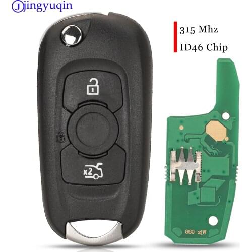 Jingyuqin Flip Car Key Remote 3 Button For Buick Verano After 2015 Regal Excelle GT/Excelle XT LaCROSSE 315MHz ID46 Control Fob