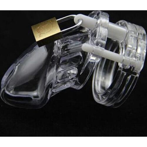 SHORT CLEAR SILICONE MALE CHASTITY CB DEVICE/BELT/RESTRAINT BONDAGE FETISH