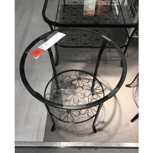 Round Simple Glass Small Round Side Table Coffee Table Side Table