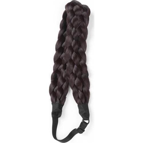 1 Pcs Hair Band Synthetic Wig Twist Hair Bands Bohemian Stretch Accessories Braids braid Hair Wedding Headband