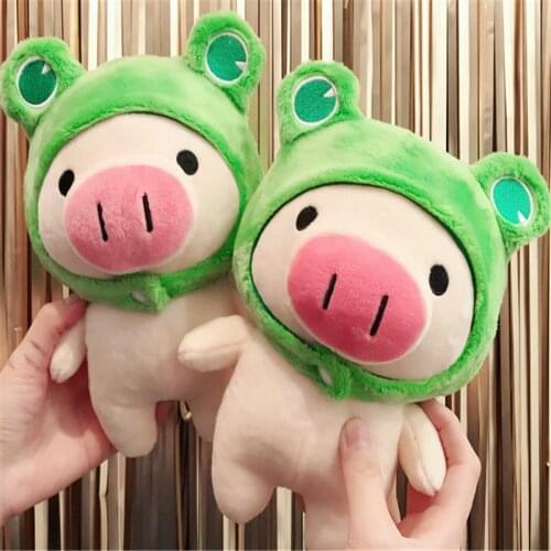 Stuffed Animal Pig Dolsl Soft Boys Girls Toys Creative Cute Pig Turn To Bunny Frog Plush Toys For Children Fashion Birthday Gift