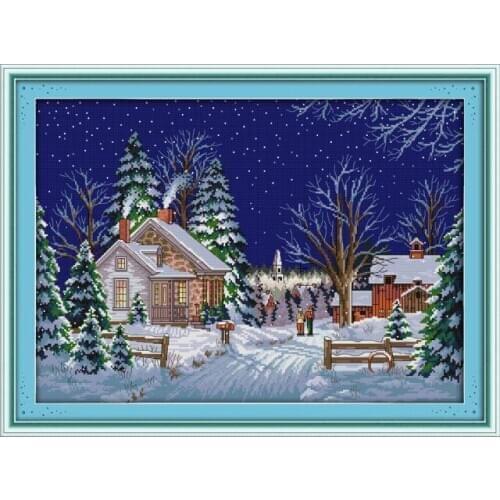 Country Walks Counted Cross Stitch Kits Patterns Printed Canvas 11CT 14CT Stamped Fabric Kit for Needlework Arts Embroidery Sets