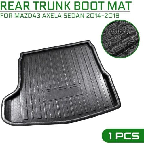 For Mazda3 Axela Sedan 2014 2015 2016 2017 2018 Car Floor Mat Carpet Rear Trunk Anti-mud Cover