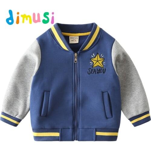 DIMUSI Autumn Boys Bomber Jackets Fashion Uniform Childrens Clothing Baby Casual Windbreaker Kids Sports Hooded Coats Clothes