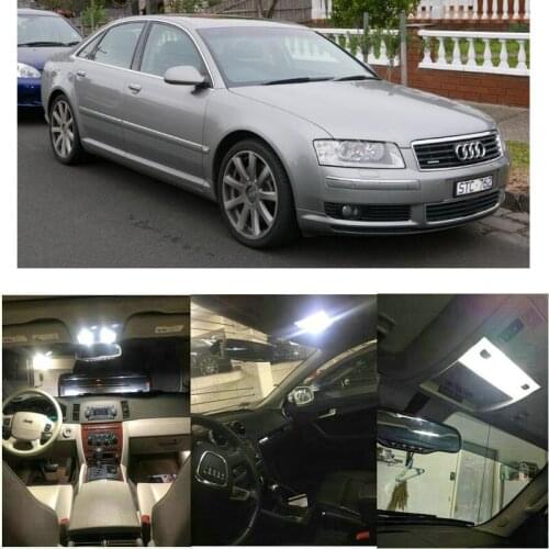 25x LED interior lighting complete set For Audi A8 4E reading light rear lights error free