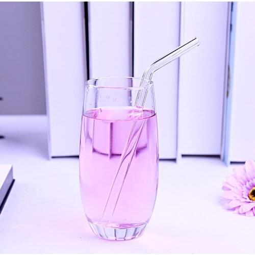 Transparent glass straw color heat-resistant high-temperature straw simple juice drink straw for pregnant women and children