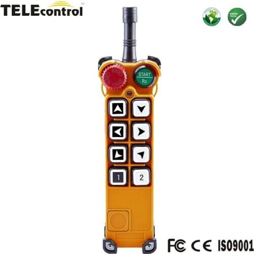 Telecontrol 8 Single Speed Button Wireless Industrial Crane Radio Remote Control F26-A1 Transmitter