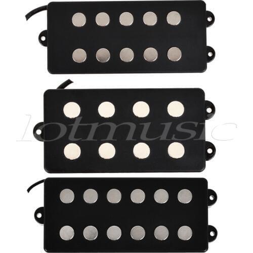 Kmise Different Black 4 5 6 String Bass Guitar Pickup Humbucker For Music Man Bass Coil Tap Set of 3