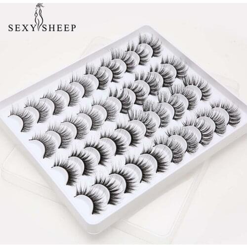 SEXYSHEEP 8/20 pairs of false eyelashes natural fluffy dramatic 3D false eyelashes makeup eyelash extension mink eyelashes