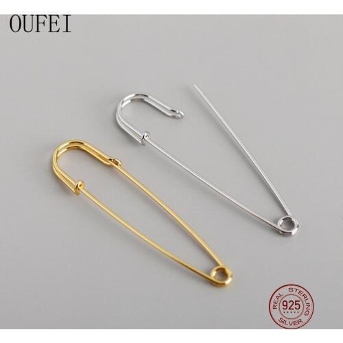 OUFEI Pin Earrings For Women 925 Sterling Silver Fashion Simple Earrings Charm Unique Pin Earrings 2020 New summer Jewelry