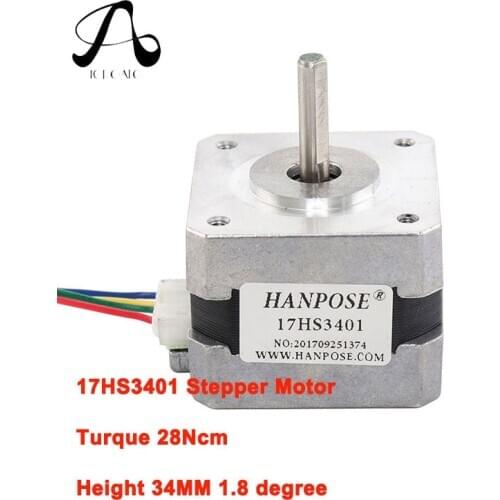 4-lead Nema17 Stepper Motor for 3D printer 42 motor Nema 17 motor 42BYGH 34mm 1.3A (17HS3401) motor for CNC XYZ