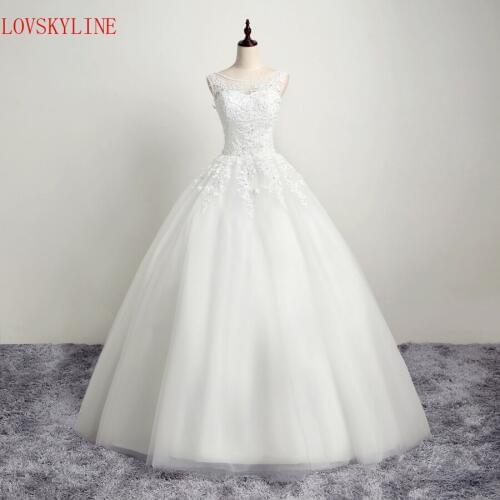 Robe De Mariage New Ivory Wedding Dress Brides Sexy Lace Bridal Wedding Gown Vestido De Noiva Real Sample