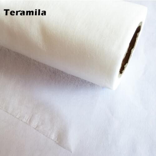 50cmx110cm/Piece Patchwork Interlining Fabrics Telas Double Faced Adhesive Tape Quilting Fabric Cream White Batting Accessory
