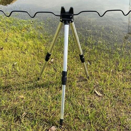 Fishing Rods Support Multi-function Telescopic Rod Holder Folding Adjustable Outdoor Fishing Equipment Tripod Fishing Rods Stand