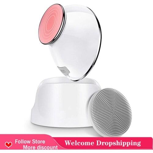Sonic Facial Cleansing Brush Waterproof Cleansing Brush Device for Deep Cleaning Gentle Rechargeable Silicone Skin Wash Machine