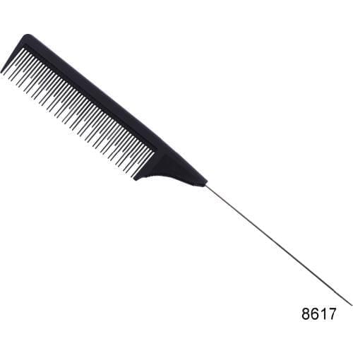 1Pc Metal Pin Tail Combs Hairdressers Barbers Black Tail Comb Rat For Styling Hairdressing
