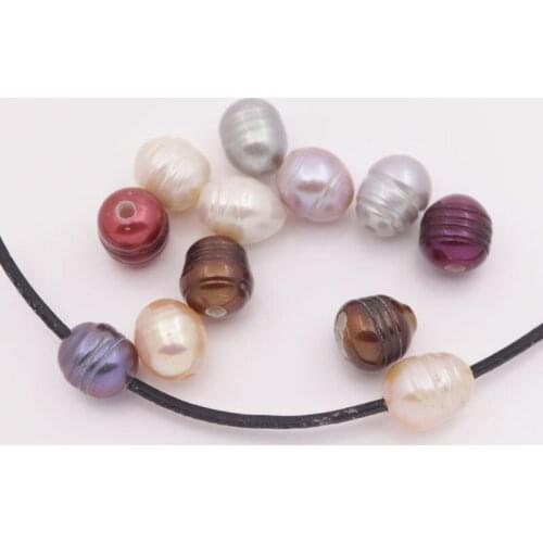 10 PCS Einged Teardrop Pearl 2mm Hole White Pink Black Gray Brown Red Choose