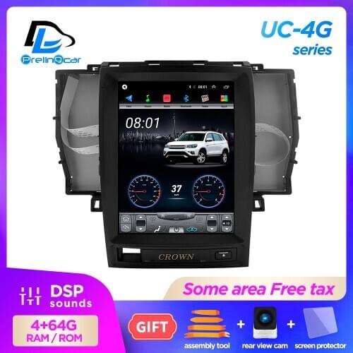 12.1 4G Lte Vertical screen android 9.1 system multimedia video radio player for Toyota crown 12 2005-2009 years navigation