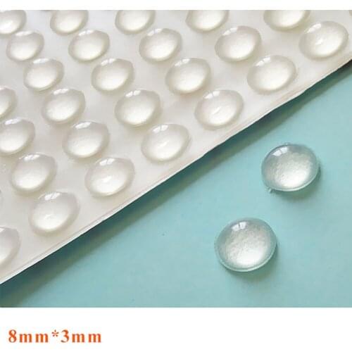 200PCS 8*3MM SELF ADHESIVE SOFT ANTI SLIP SILICONE RUBBER FEET PADS GREAT SILICA GEL SHOCK ABSORBER FUNITURE BUMPER