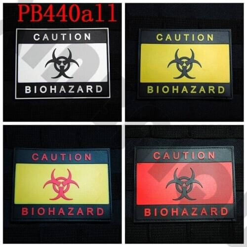 3D PVC Patch CAUTION BIOHAZARD