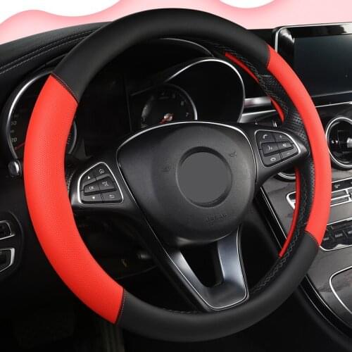 6 Colors Car Steering Wheel Cover for Women Girl Men Breathable Braid On The Steering Wheel Volante Universal Auto Car Styling
