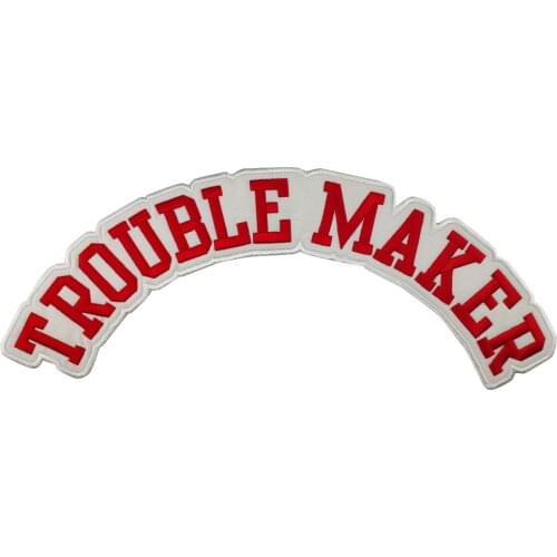 Trouble Maker Rocker Custom Biker Patches Pinup DIY Any Size Cool Patch Clothing Application Stickers For Jacket Iron On Patches