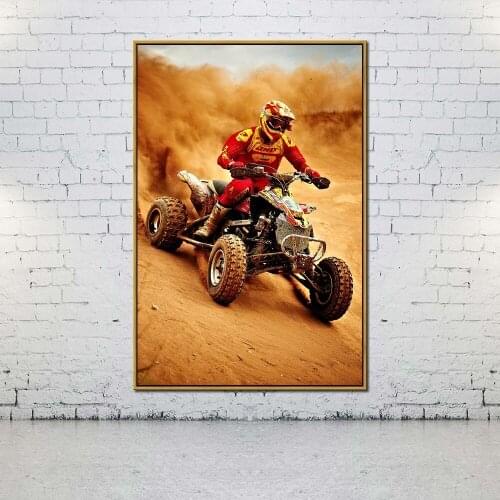 Artcozy Oil Canvas Painting Motocross ATV For Home Decoration Wall Art