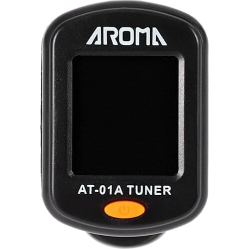 Aroma At-101 Digital Clip-On Electric Guitar Tuner Foldable Rotating Clip High Sensitivity Ukulele Guitar Parts & Accessories