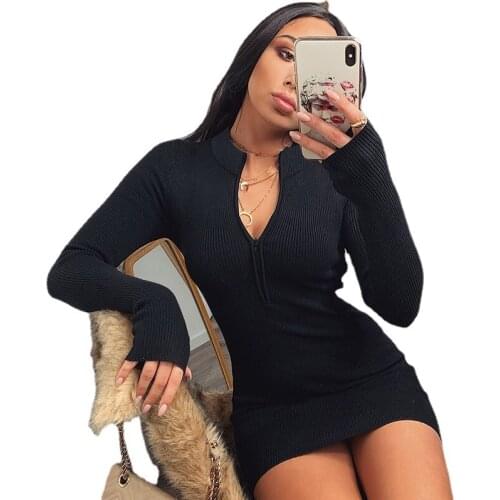 Модные трикотажные платья CNACNOO China At AliExpress