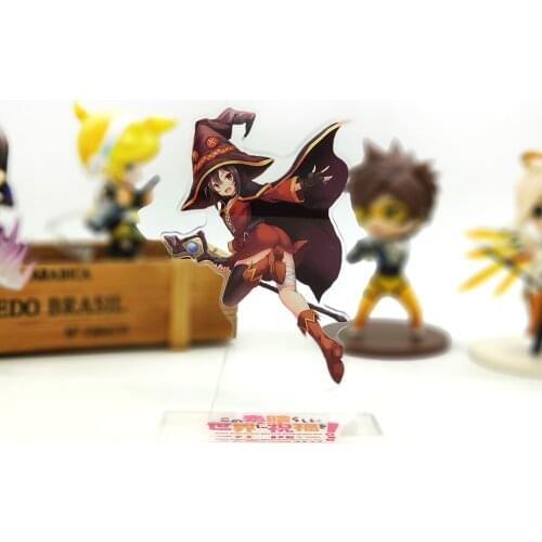 Love Thank You KonoSuba Subarashii Sekai Shukufuku Megumin acrylic stand figure model plate holder cake topper anime japanese