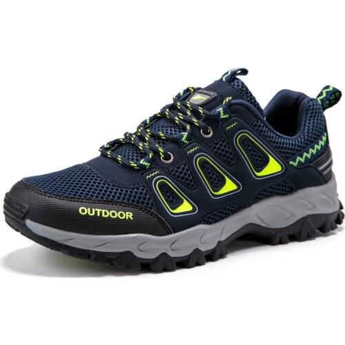 Hiking Quick Dry Shoes Outdoor Mesh Wadding Sneakers Men Breathable Lace Up Climbing Shoes Size 44 Waterproof Trekking Shoes Men