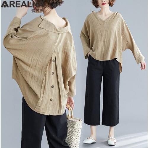 Summer Womens Suit Two Piece Set Cotton Linen blouse + ankle length pants 2 piece sets womens outfits Plus Size Trendy Clothes