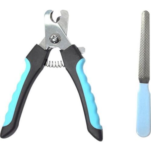 Dog Stainless Steel Pet Nail Clippers Toe Grooming with Spring Device and File Set Cats Dogs Claw Grooming Tools Dog Nail Cutter