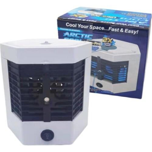 USB Desk Mini Evaporative Air Cooler Portable Cooling Fan Air Conditioner Light Desktop Air Cooling Fan For Office Bedroom