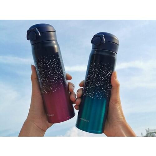 Korean Style of The New Bouncing Insulation Cup 304 Stainless Steel Vacuum Flasks Student Drinking Cup Sports Cup Gift